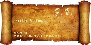 Fuith Vilmos névjegykártya